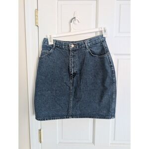 Vintage Jordache Jean Denim Skirt Size 14 Blue Made In USA Womens